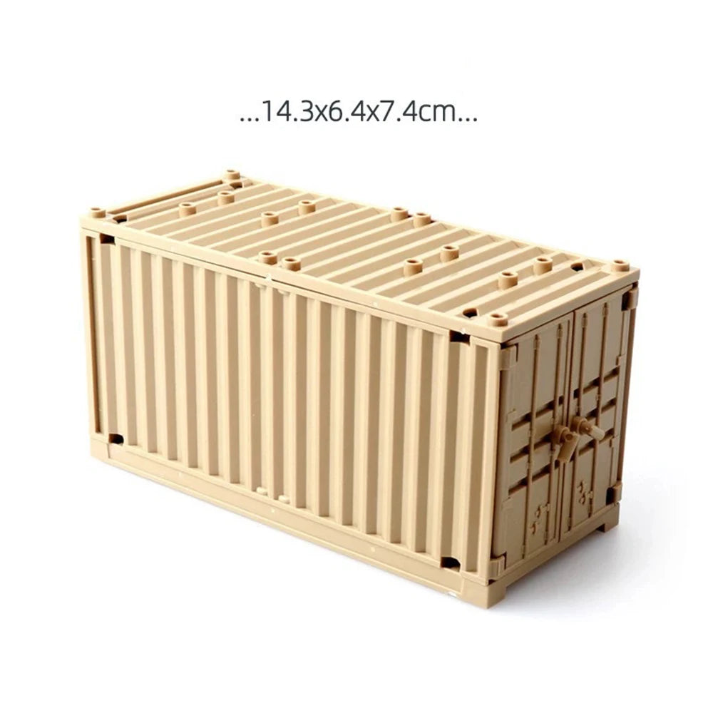MOC Military Container WW2 War Base - DIY Kit C Toys