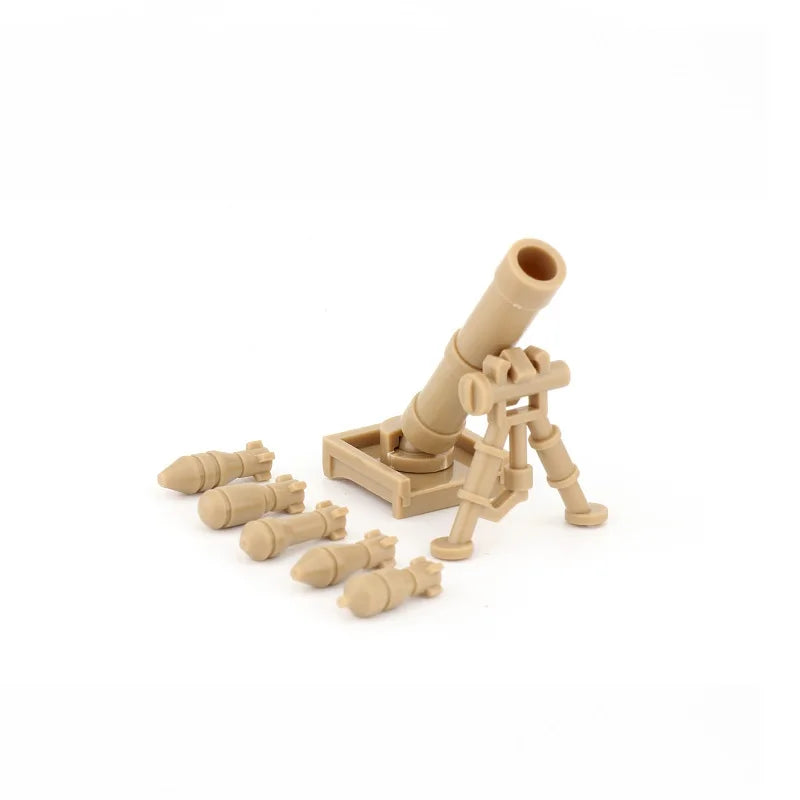 WW2 Mini Mortar Gans Toys Model Set Yellow Toys