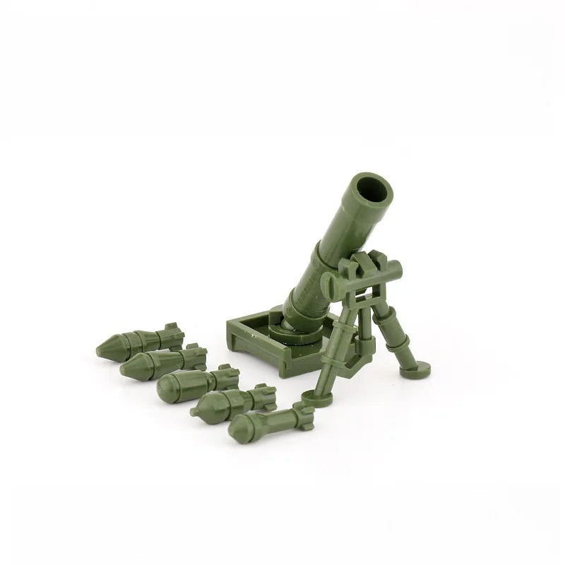 WW2 Mini Mortar Gans Toys Model Set green Toys