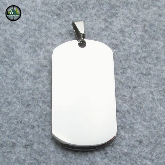 100pcs Lot Stainless Steel Army Dog Tags Blank for Laser Engraving Mirror Surface DogTag
