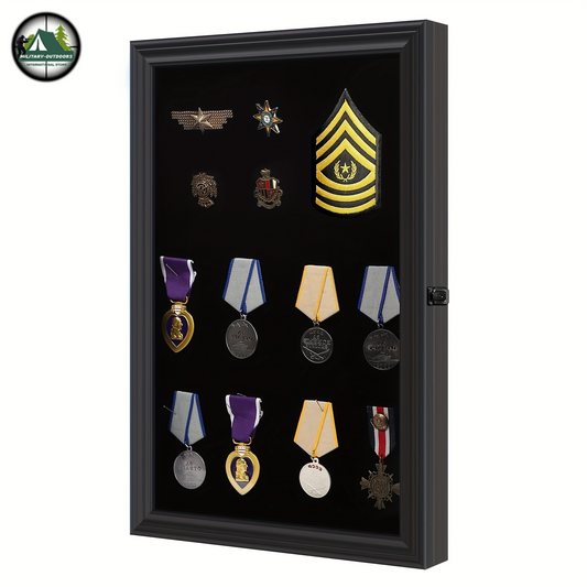 12x18 Pin Collection Display With Tempered Glass Door For Military Medals