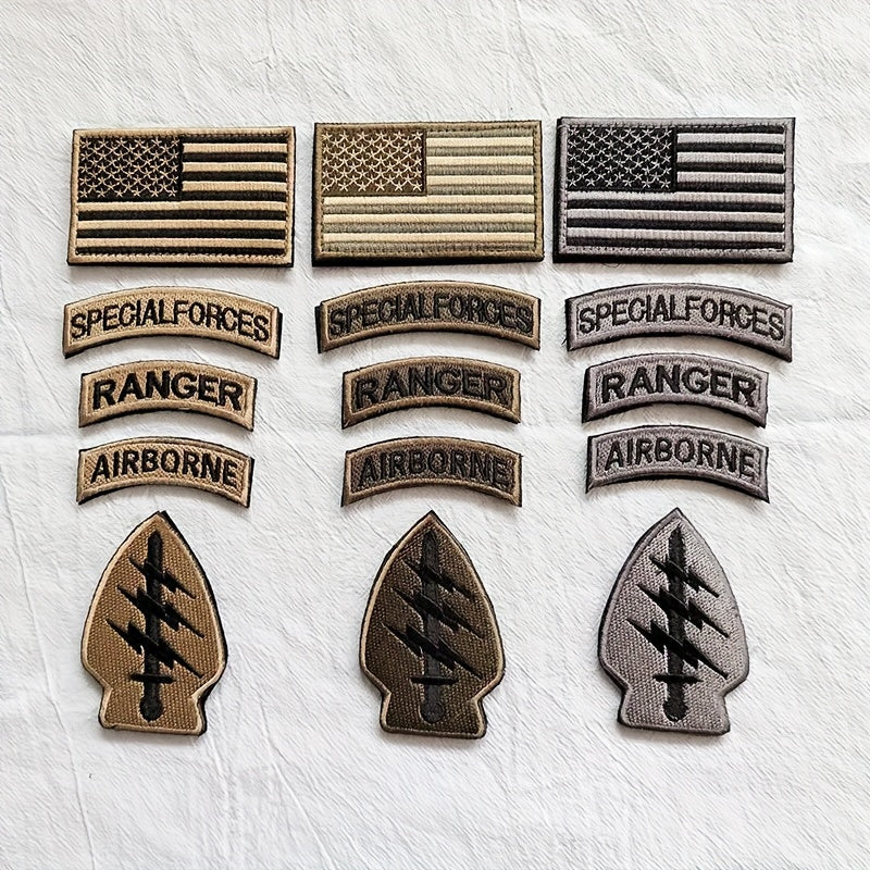 4/5pcs American Lightning Embroidered Patch