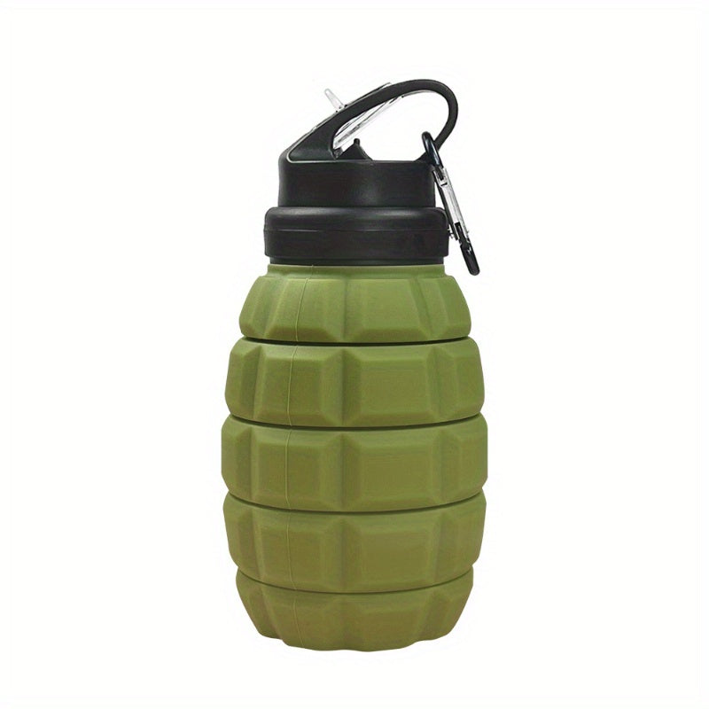 Collapsible Grenade-Shaped Silicone Water Bottle