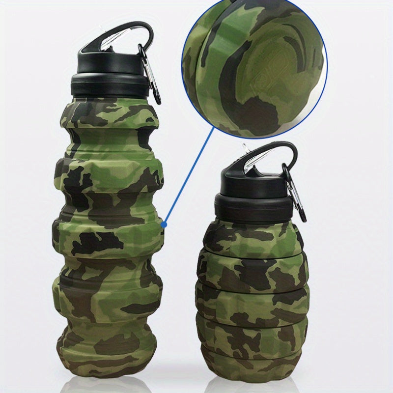 Collapsible Grenade-Shaped Silicone Water Bottle