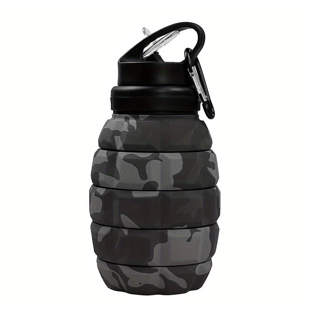 Collapsible Grenade-Shaped Silicone Water Bottle