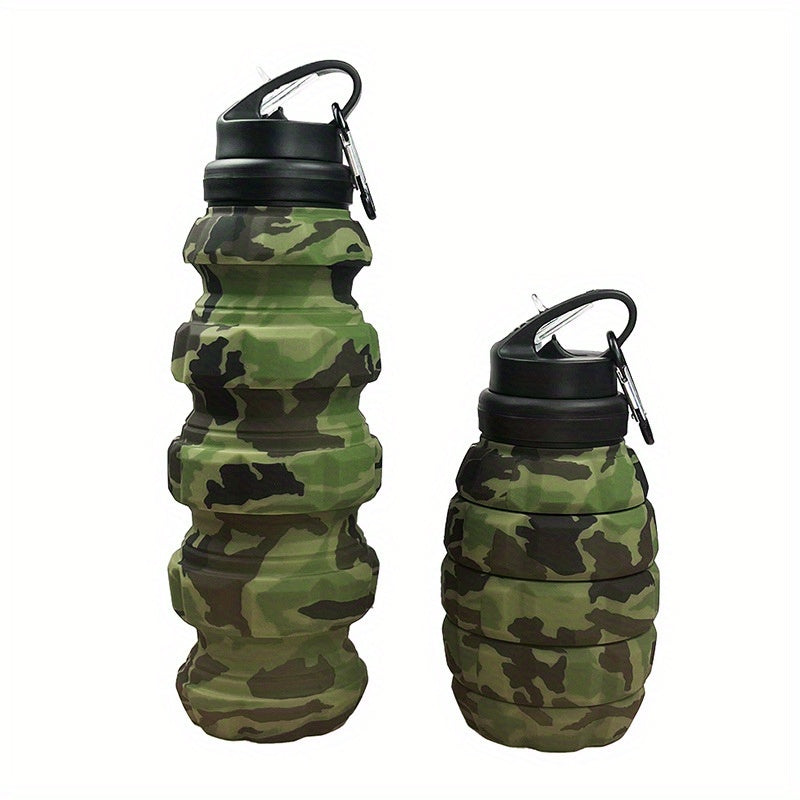 Collapsible Grenade-Shaped Silicone Water Bottle