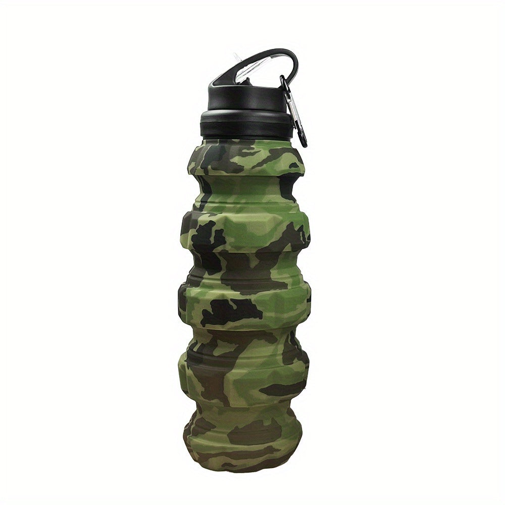 Collapsible Grenade-Shaped Silicone Water Bottle