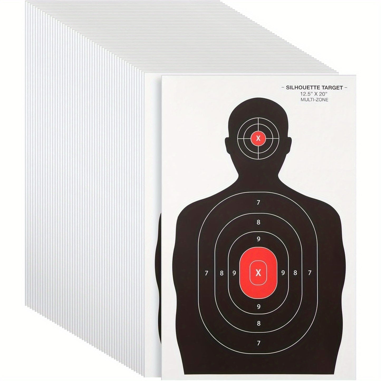 24 Pack Silhouette Shooting Paper Targets