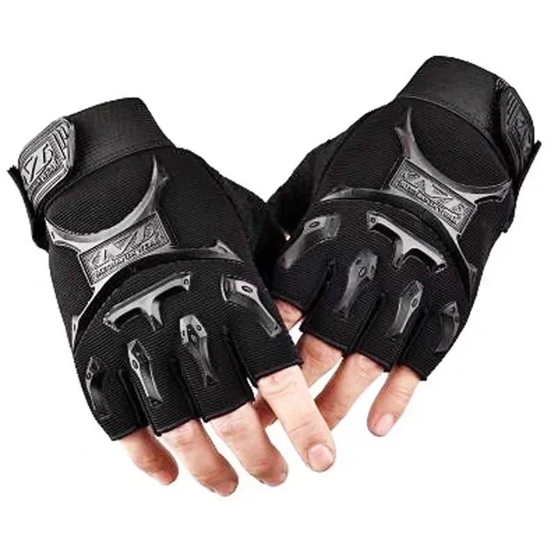 1Pair Kids Fingerless Gloves - 4-10 Years