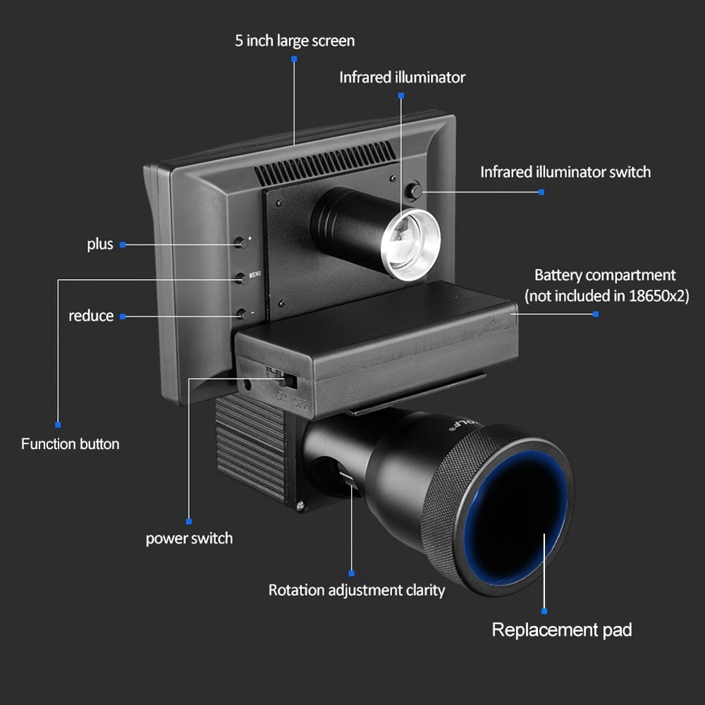 5" Night Vision Rifle Scope Sight - Video Camera