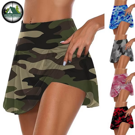 Women's Sexy High Waist Camo Culottes