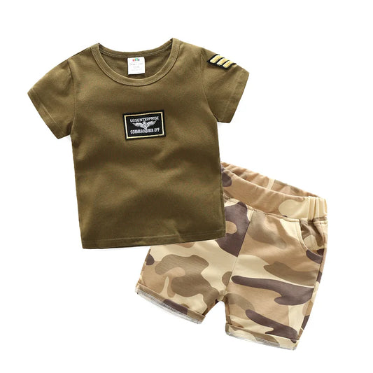 2 - 10 Years Children Camouflage Clothing  2 Pcs Set