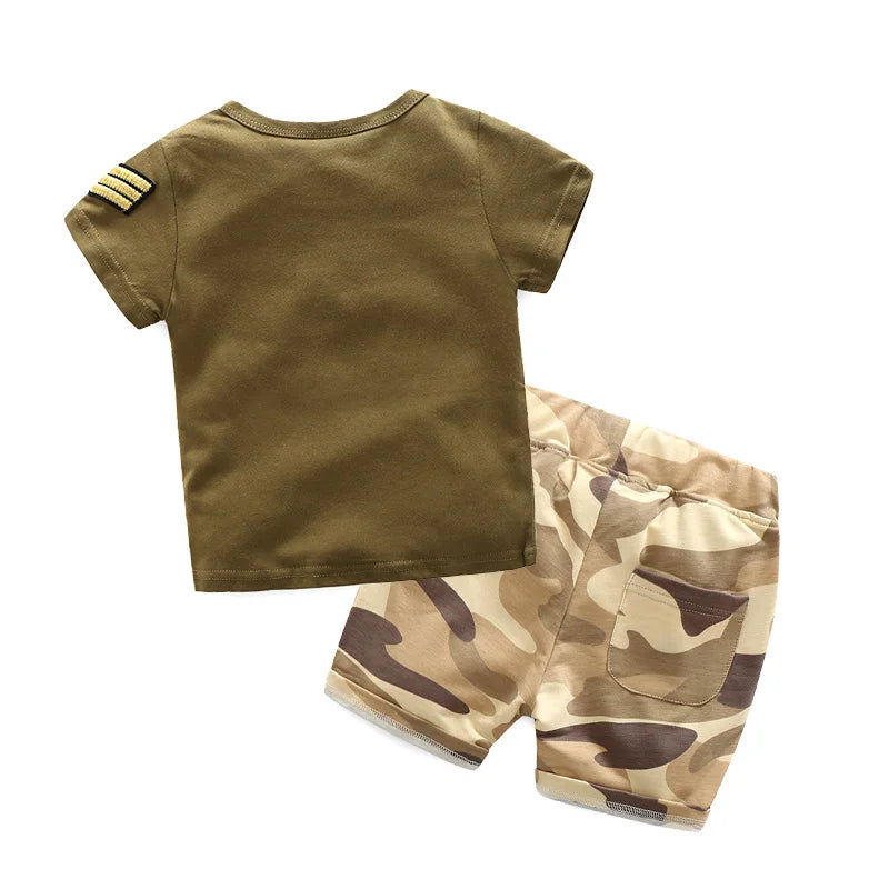 2 - 10 Years Children Camouflage Clothing  2 Pcs Set