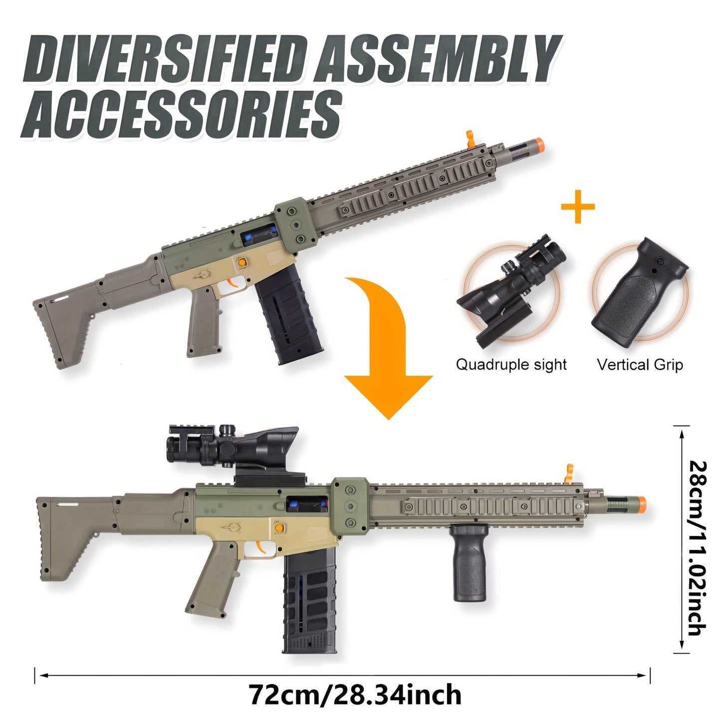 Soft Bullet Realistic Toy Gun with Scope