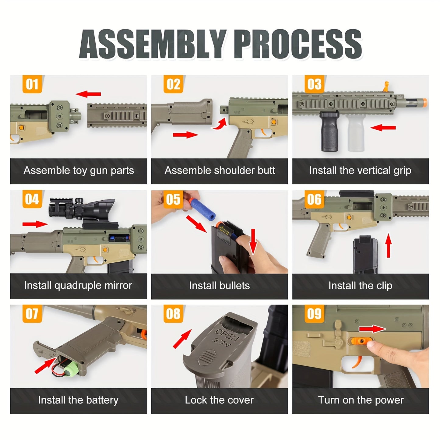 Soft Bullet Realistic Toy Gun with Scope