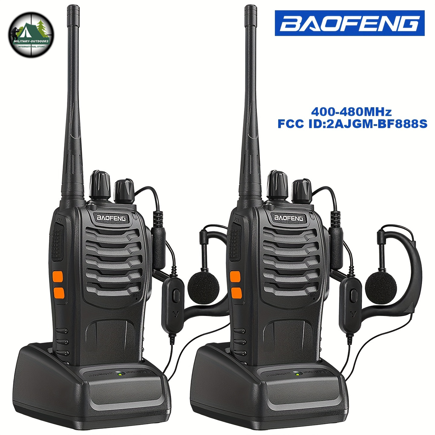 2PCS BAOFENG BF-888S UHF 400-480MHz Two Way Radio