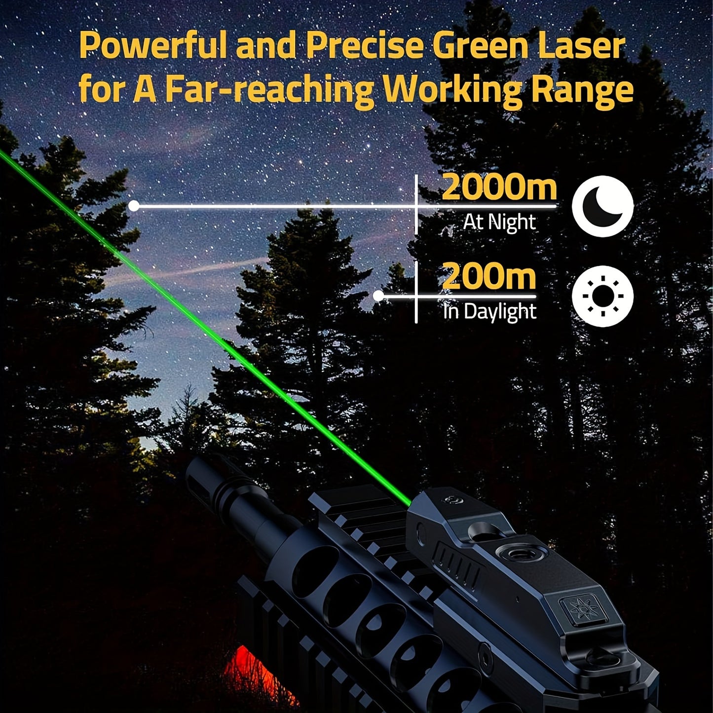 Magnetic Rechargable Green Laser For Rifle