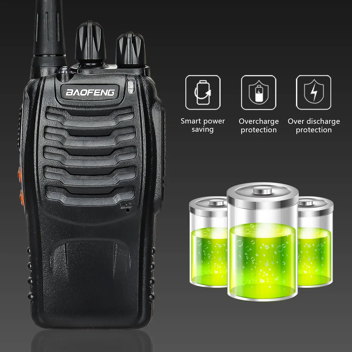 2 or 4 PCS Baofeng BF-888S 12W Walkie Talkie