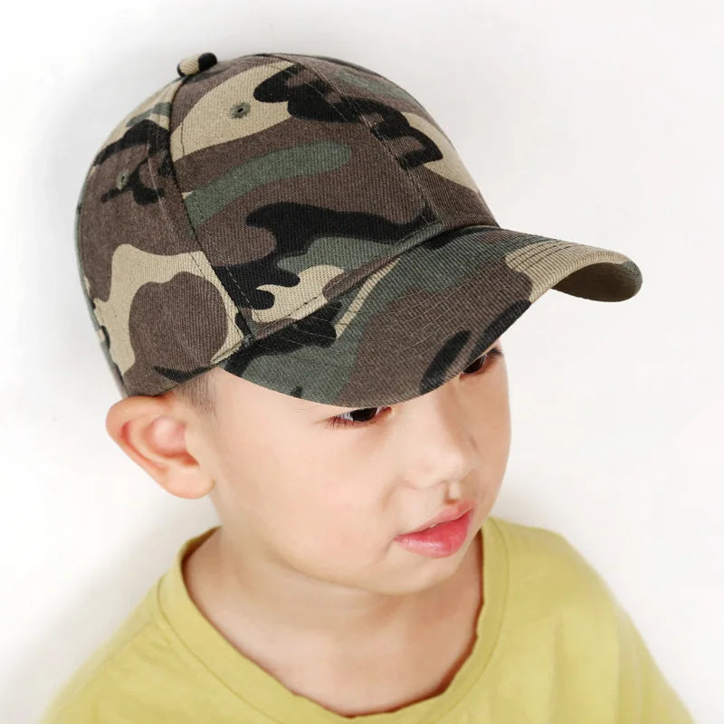 3-8 Years Kids Camouflage Caps