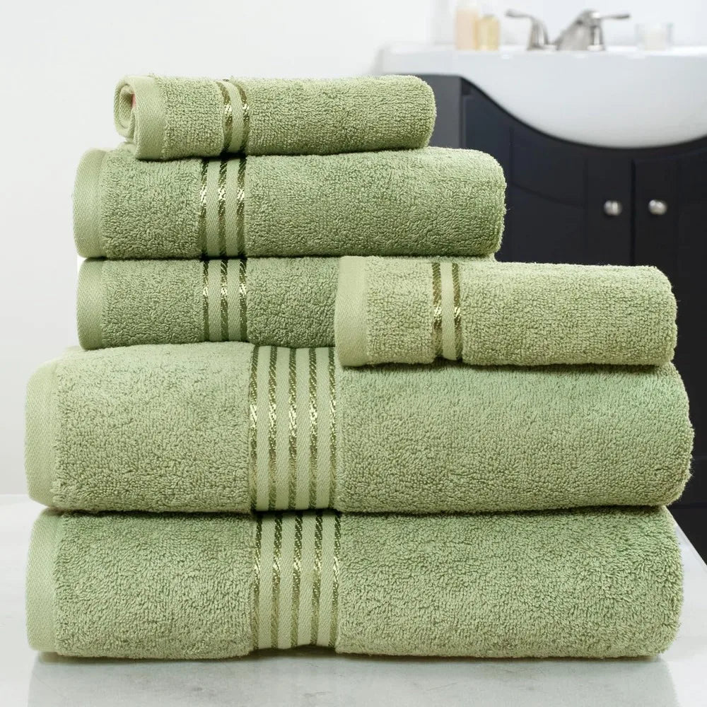 3x 6 Cotton Towels Set - 18Pcs