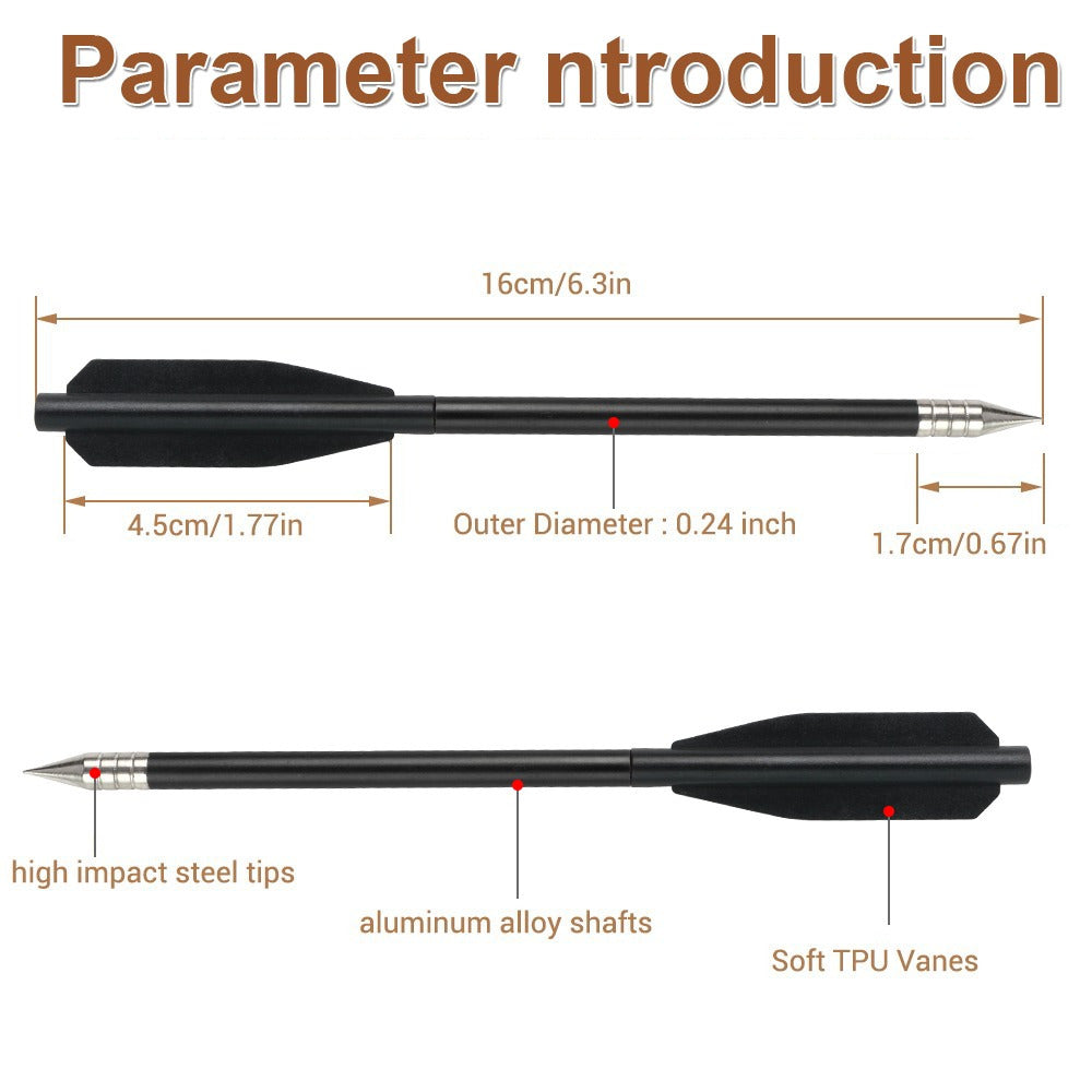 60Pcs 6.5" Mini Crossbow Bolts Aluminium Arrows for 50 & 80 lbs Pistol Crossbow