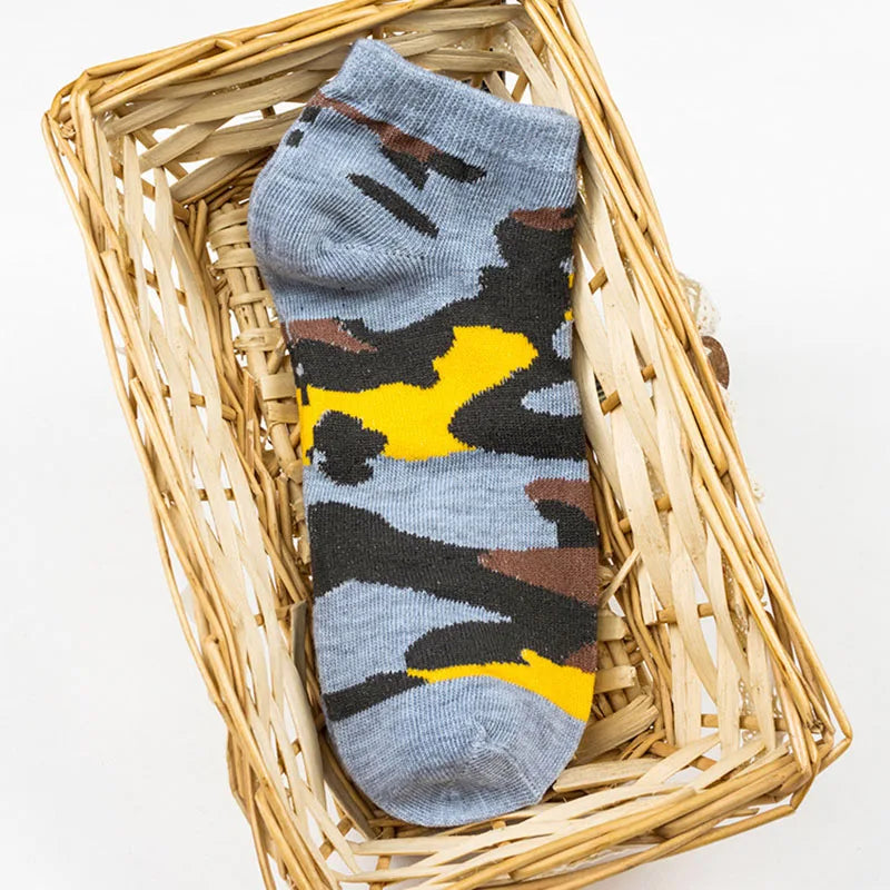 4 Pairs Camouflage Ankle Socks