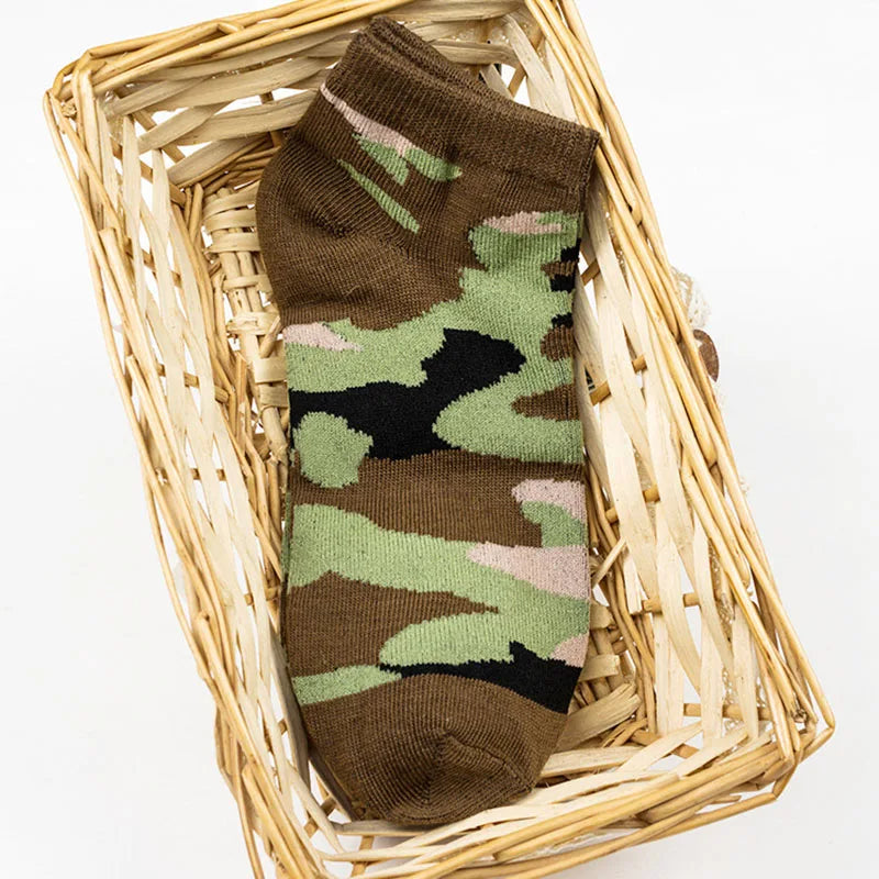 4 Pairs Camouflage Ankle Socks