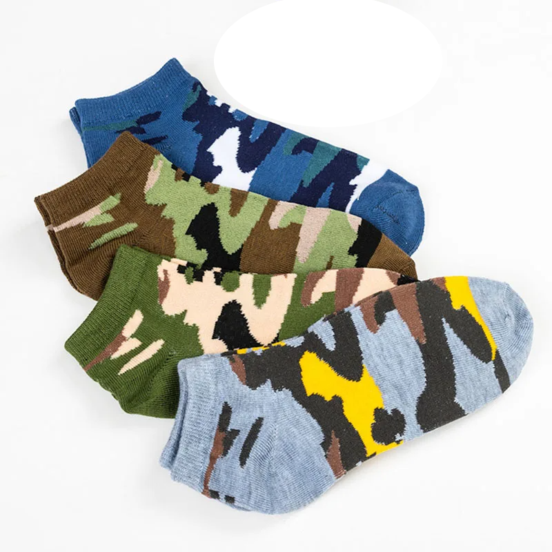 4 Pairs Camouflage Ankle Socks