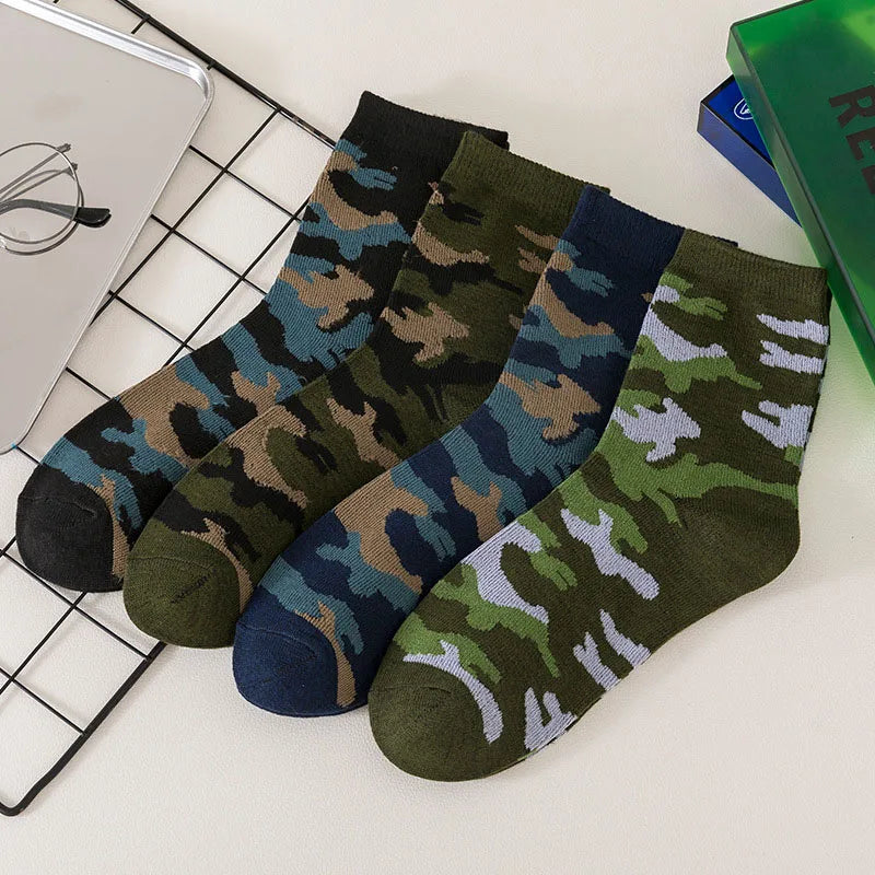 5 Pairs Camouflage Army Cotton Socks