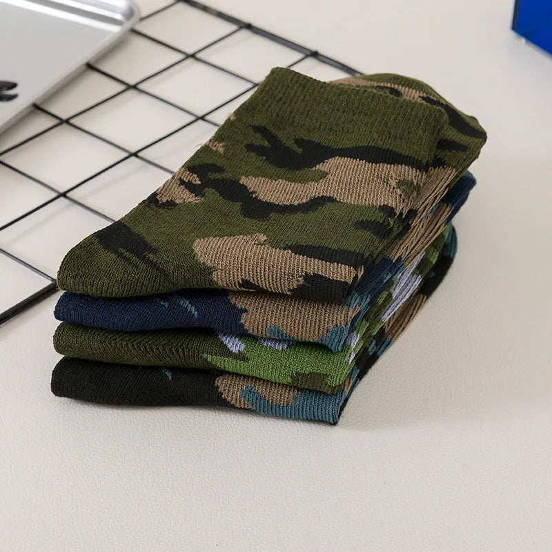 5 Pairs Camouflage Army Cotton Socks