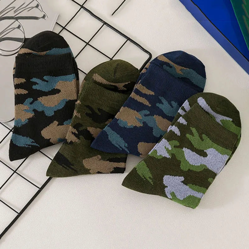 5 Pairs Camouflage Army Cotton Socks