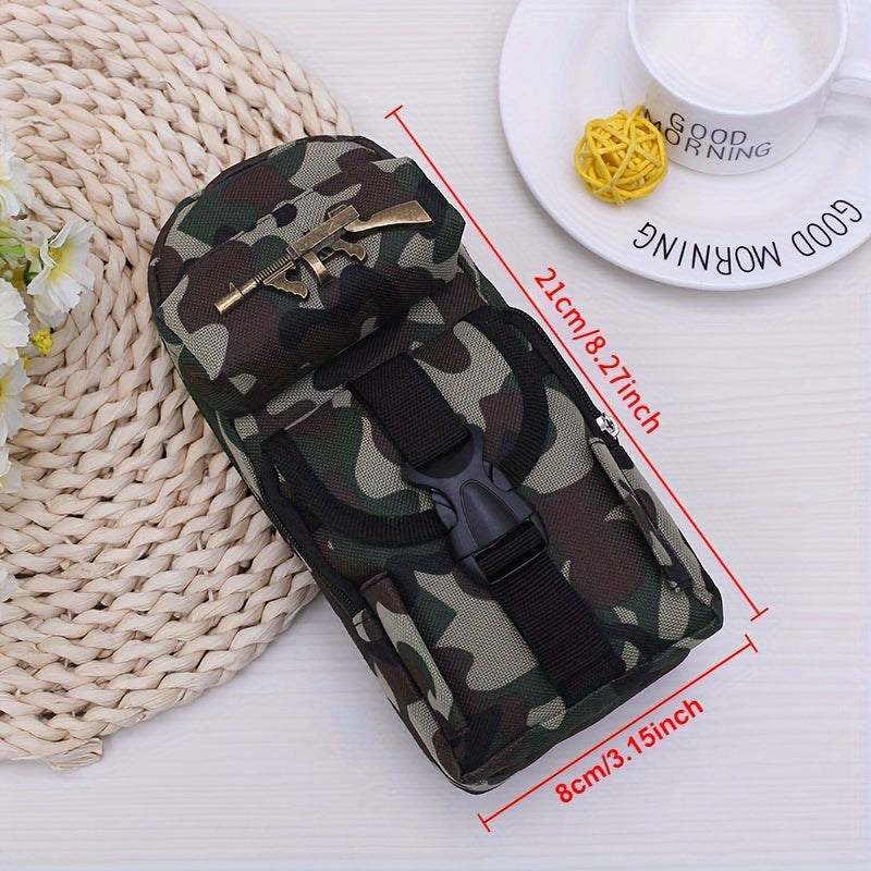 Military-Inspired Camo Pencil Case