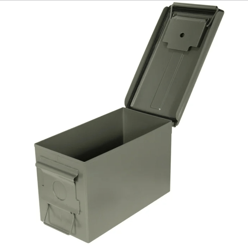 50 Caliber Metal Ammo Storage Box