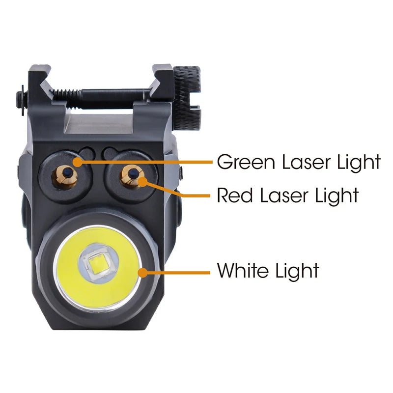 600 Lumens Dual Laser LED Combo Flashlight For 20-21mm Rail