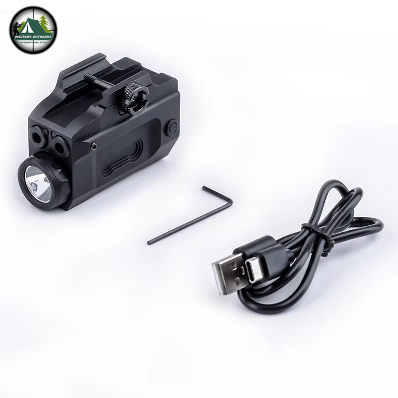 600 Lumens Dual Laser LED Combo Flashlight For 20-21mm Rail