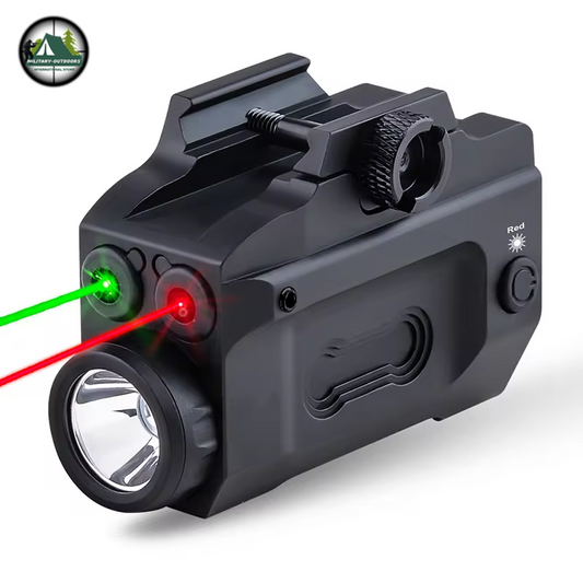 600 Lumens Dual Laser LED Combo Flashlight For 20-21mm Rail