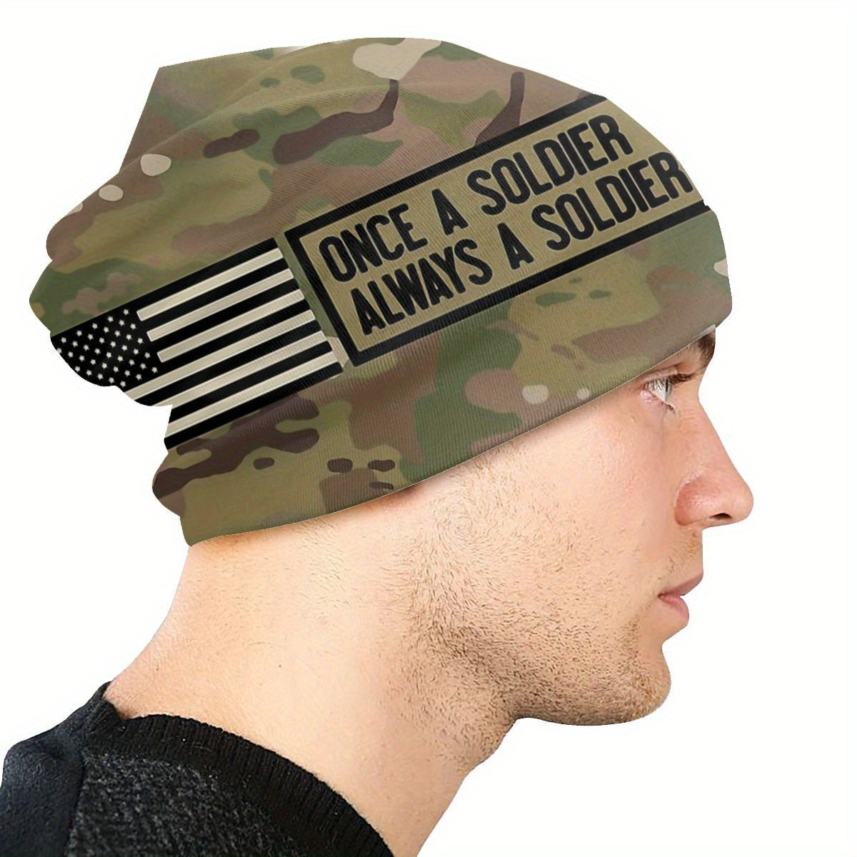 1pc Camouflage Army Thin Bonnet Hat