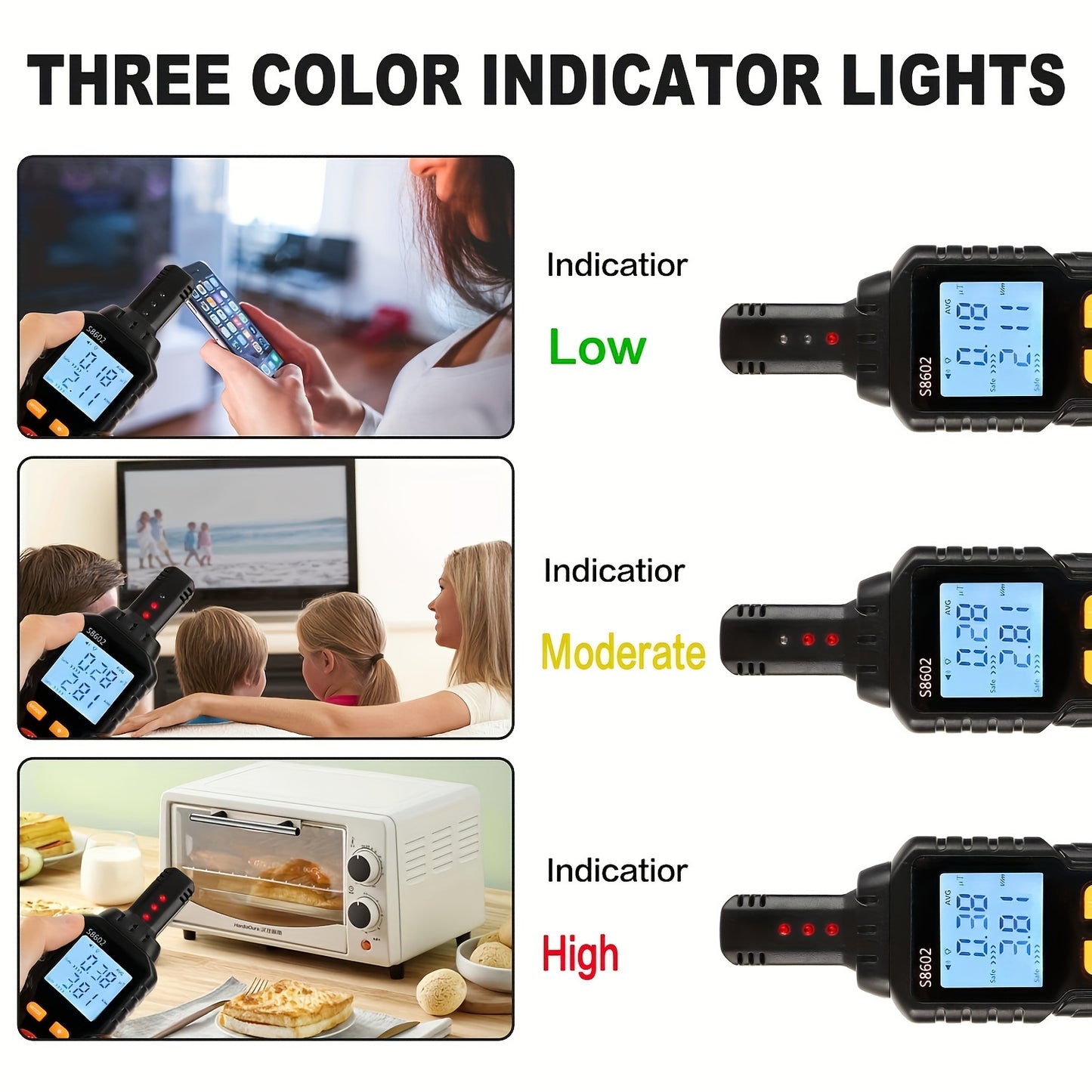 Digital EMF Meter, Radiation Detector for Home Appliance