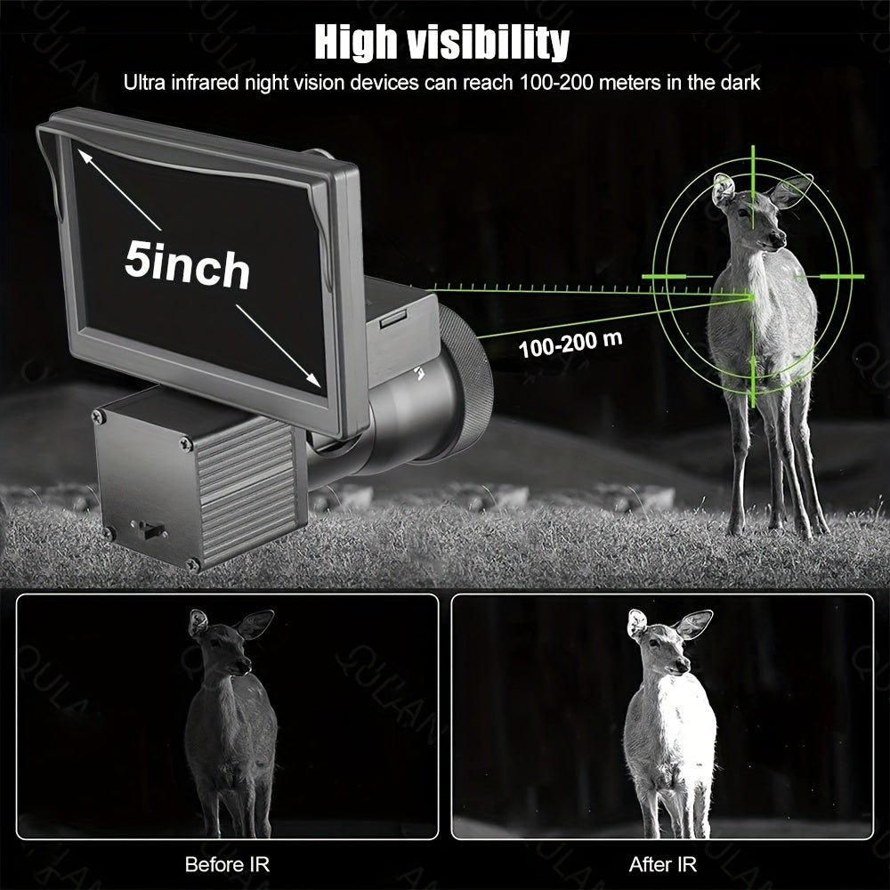 5" Night Vision Rifle Scope Sight - Video Camera