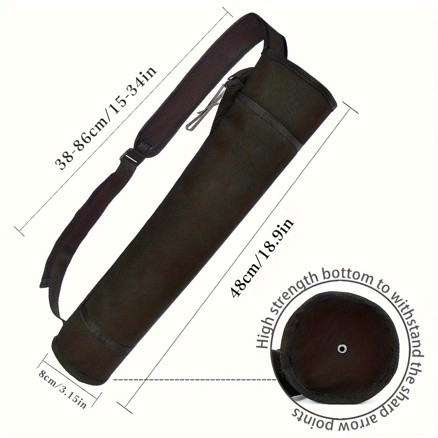 Adjustable Single Shoulder Archery Quiver