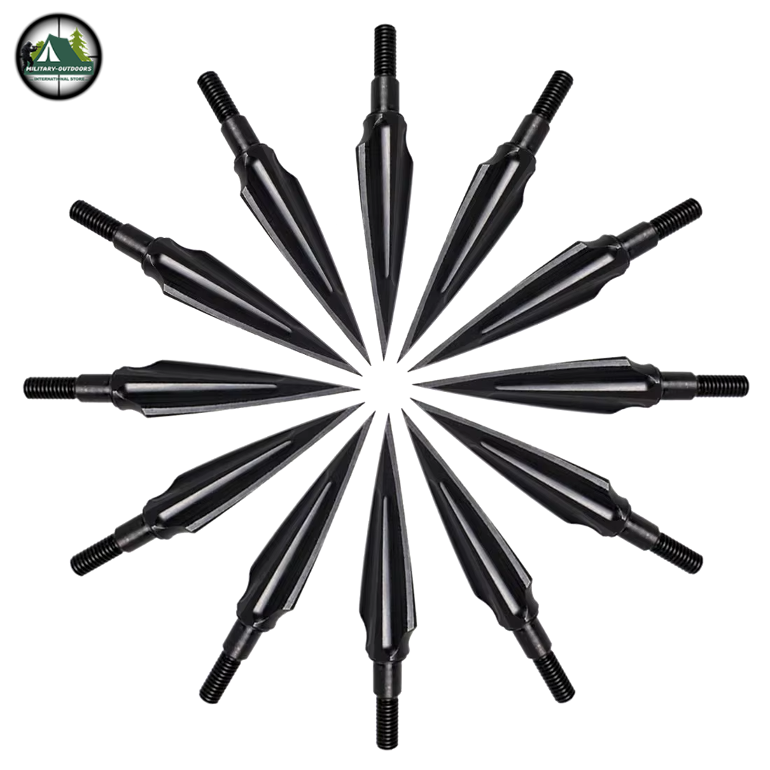 Archery 6Pcs 120 Grain Carbon Steel Arrow Points