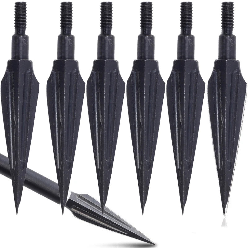 Archery 6Pcs 120 Grain Carbon Steel Arrow Points