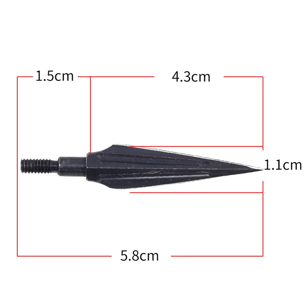 Archery 6Pcs 120 Grain Carbon Steel Arrow Points