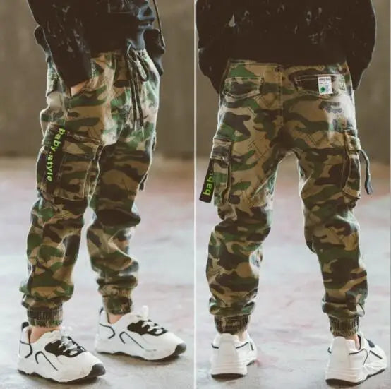 Boys Camouflage Cargo Pants 3-14 Years