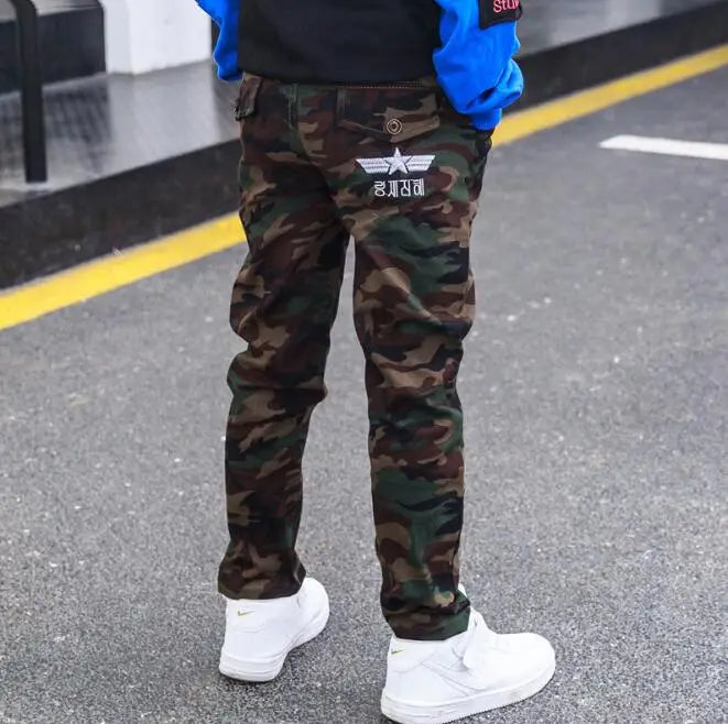 Boys Camouflage Cargo Pants 3-14 Years