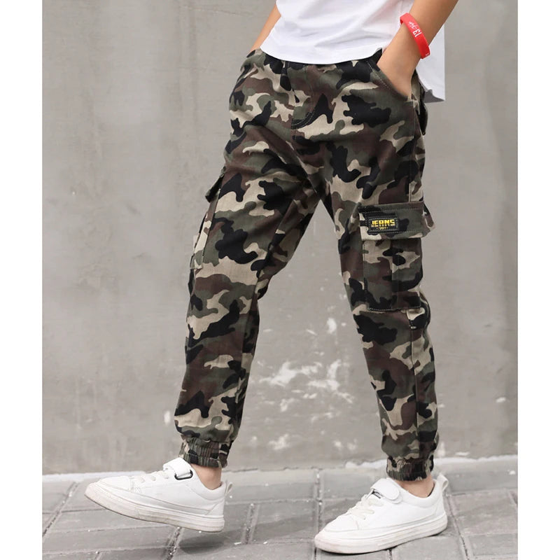 Boys Camouflage Cargo Pants 3-14 Years