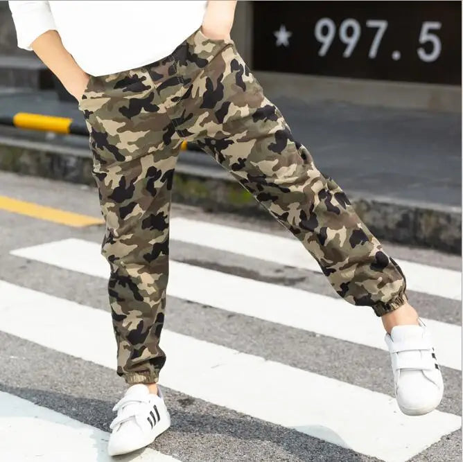 Boys Camouflage Cargo Pants 3-14 Years