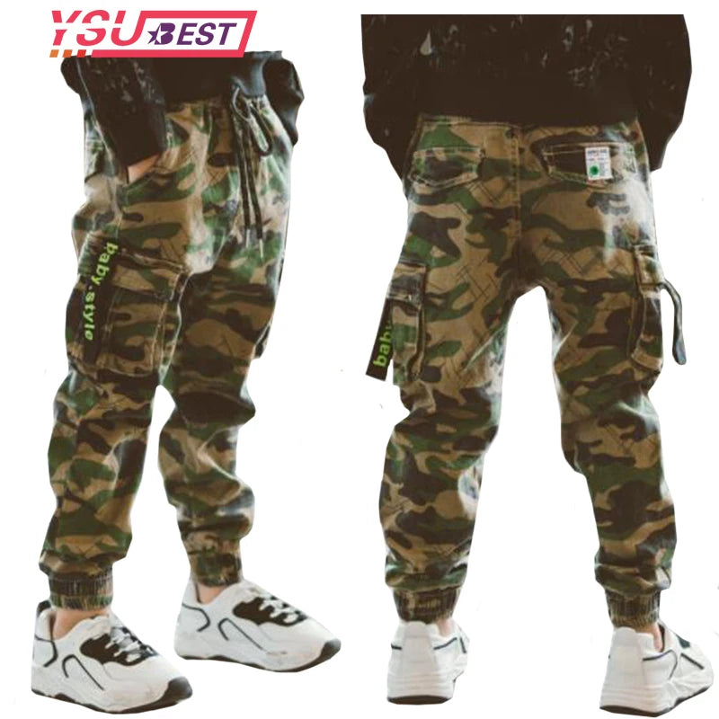 Boys Camouflage Cargo Pants 3-14 Years