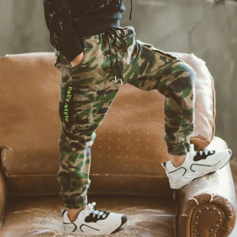 Boys Camouflage Cargo Pants 3-14 Years