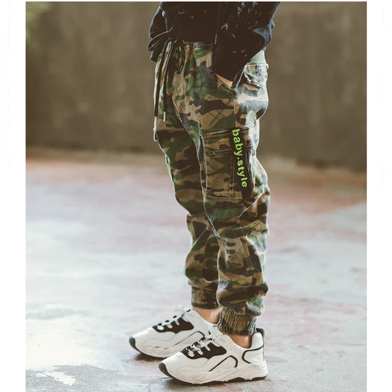 Boys Camouflage Cargo Pants 3-14 Years